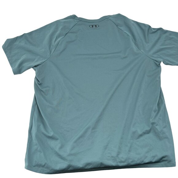 Under Armour Mens XXL Tech Tee Shirt Loose Fit Polyester Blue Made In Mexico - Picture 4 of 5